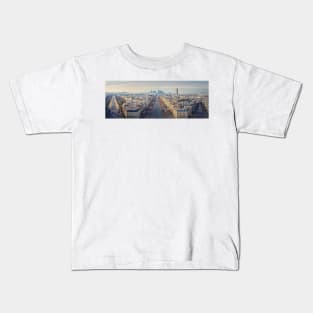 Paris view to La Defense metropolitan Kids T-Shirt